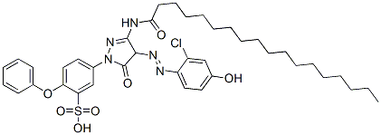55302-61-9,1-(3-SULFO-4-PHENOXY-PHENYL)-3-OCTADECANAMIDO-4-(2-CHLOR-4-HYDROXY)-PHENYLAZO-PYRAZOLINE-5-ONE