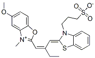 55811-26-2,5-methoxy-3-methyl-2-[2-[[3-(3-sulphonatopropyl)-3H-benzothiazol-2-ylidene]methyl]but-1-enyl]benzoxazolium