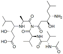 56093-98-2,(3S)-4-[[(1S)-1-[[(2S)-2-[[(2S)-2-acetamido-3-methyl-butanoyl]amino]-3 -methyl-butanoyl]-[(3S,4S)-4-amino-3-hydroxy-6-methyl-heptanoyl]carbam oyl]ethyl]amino]-3-hydroxy-6-methyl-heptanoic acid