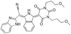 56195-27-8,alpha-[2,3-dihydro-3-[tetrahydro-1,3-bis(3-methoxypropyl)-2,4,6-trioxo-5(2H)-pyrimidin-ylidene]-1H-isoindol-1-ylidene]-1H-benzimidazole-2-acetonitrile