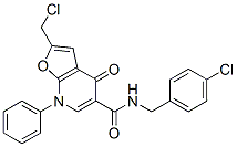 562101-08-0,Furo[2,3-b]pyridine-5-carboxamide,  2-(chloromethyl)-N-[(4-chlorophenyl)methyl]-4,7-dihydro-4-oxo-7-phenyl-