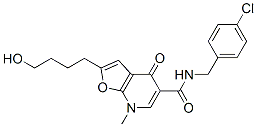 562101-79-5,Furo[2,3-b]pyridine-5-carboxamide,  N-[(4-chlorophenyl)methyl]-4,7-dihydro-2-(4-hydroxybutyl)-7-methyl-4-oxo-