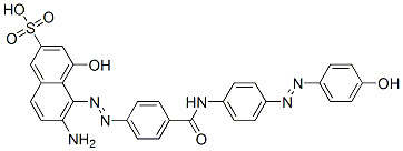 56670-24-7,6-amino-4-hydroxy-5-[[4-[[[4-[(4-hydroxyphenyl)azo]phenyl]amino]carbonyl]phenyl]azo]naphthalene-2-sulphonic acid