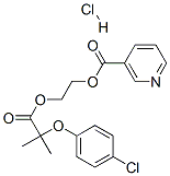 56775-91-8,2-[2-(4-chlorophenoxy)-2-methylpropionyloxy]ethyl nicotinate hydrochloride