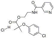56775-92-9,2-[(3-pyridylcarbonyl)amino]ethyl 2-(4-chlorophenoxy)-2-methylpropionate hydrochloride