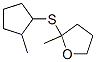 57067-20-6,Furan, tetrahydro-2-methyl-2-[(2-methylcyclopentyl)thio]- (9CI)