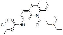 57530-40-2,ethyl N-[10-(3-diethylaminopropanoyl)phenothiazin-2-yl]carbamate hydrochloride