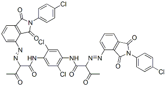 57532-29-3,N,N'-(2,5-dichloro-1,4-phenylene)bis[2-[[2-(4-chlorophenyl)-2,3-dihydro-1,3-dioxo-1H-isoindol-4-yl]azo]-3-oxobutyramide]