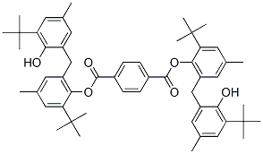 57569-40-1,bis[2-(1,1-dimethylethyl)-6-[[3-(1,1-dimethylethyl)-2-hydroxy-5-methylphenyl]methyl]-4-methylphenyl] terephthalate