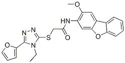 577981-45-4,Acetamide, 2-[[4-ethyl-5-(2-furanyl)-4H-1,2,4-triazol-3-yl]thio]-N-(2-methoxy-3-dibenzofuranyl)- (9CI)