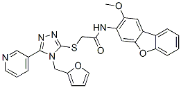 577985-69-4,Acetamide, 2-[[4-(2-furanylmethyl)-5-(3-pyridinyl)-4H-1,2,4-triazol-3-yl]thio]-N-(2-methoxy-3-dibenzofuranyl)- (9CI)