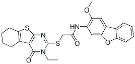578701-26-5,Acetamide, 2-[(3-ethyl-3,4,5,6,7,8-hexahydro-4-oxo[1]benzothieno[2,3-d]pyrimidin-2-yl)thio]-N-(2-methoxy-3-dibenzofuranyl)- (9CI)
