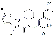 579457-39-9,Benzo[b]thiophene-2-carboxamide, 3-chloro-N-cyclohexyl-N-[(1,2-dihydro-6-methoxy-2-oxo-3-quinolinyl)methyl]-6-fluoro- (9CI)