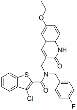 579459-19-1,Benzo[b]thiophene-2-carboxamide, 3-chloro-N-[(6-ethoxy-1,2-dihydro-2-oxo-3-quinolinyl)methyl]-N-[(4-fluorophenyl)methyl]- (9CI)