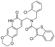 579518-82-4,Benzo[b]thiophene-2-carboxamide, 3-chloro-N-[(2-chlorophenyl)methyl]-N-[(2,3,6,7-tetrahydro-7-oxo-1,4-dioxino[2,3-g]quinolin-8-yl)methyl]- (9CI)