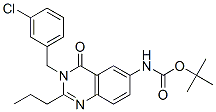579523-17-4,Carbamic acid, [3-[(3-chlorophenyl)methyl]-3,4-dihydro-4-oxo-2-propyl-6-quinazolinyl]-, 1,1-dimethylethyl ester (9CI)