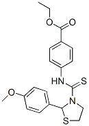 581781-18-2,Benzoic acid, 4-[[[2-(4-methoxyphenyl)-3-thiazolidinyl]thioxomethyl]amino]-, ethyl ester (9CI)