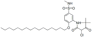 58202-07-6,2-chloro-N-[2-(hexadecyloxy)-5-[(methylamino)sulphonyl]phenyl]-4,4-dimethyl-3-oxovaleramide