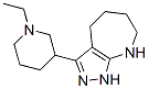 585520-39-4,Pyrazolo[3,4-b]azepine, 3-(1-ethyl-3-piperidinyl)-1,4,5,6,7,8-hexahydro- (9CI)