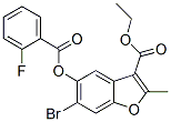 585556-96-3,3-Benzofurancarboxylicacid,6-bromo-5-[(2-fluorobenzoyl)oxy]-2-methyl-,ethylester(9CI)