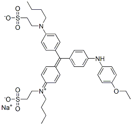 5863-47-8,hydrogen N-[4-[[4-[butyl(2-sulphonatoethyl)amino]phenyl][4-[(4-ethoxyphenyl)amino]phenyl]methylene]cyclohexa-2,5-dien-1-ylidene]-N-(2-sulphonatoethyl)butylammonium, monosodium salt