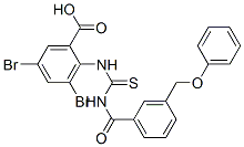 586393-79-5,3,5-DIBROMO-2-[[[[3-(PHENOXYMETHYL)BENZOYL]AMINO]THIOXOMETHYL]AMINO]-BENZOIC ACID