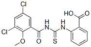 586394-00-5,2-[[[(3,5-DICHLORO-2-METHOXYBENZOYL)AMINO]THIOXOMETHYL]AMINO]-BENZOIC ACID