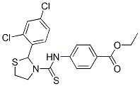 587850-15-5,Benzoic acid, 4-[[[2-(2,4-dichlorophenyl)-3-thiazolidinyl]thioxomethyl]amino]-, ethyl ester (9CI)