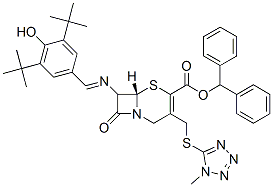 58844-13-6,DIPHENYLMETHYL7-(3,5-DI-TERT-BUTYL-4-HYDROXYBENZYLIDENEAMINO)-3-[[(1-METHYL-1H-TETRAZOL-5-YL)THIO]METHYL]-3-CEPHEM-4-CARBOXYLATE