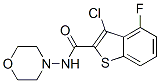 588675-30-3,Benzo[b]thiophene-2-carboxamide, 3-chloro-4-fluoro-N-4-morpholinyl- (9CI)