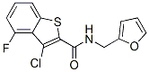 588675-33-6,Benzo[b]thiophene-2-carboxamide, 3-chloro-4-fluoro-N-(2-furanylmethyl)- (9CI)