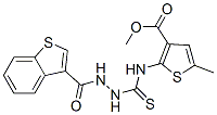 588675-72-3,Benzo[b]thiophene-3-carboxylic acid, 2-[[[3-(methoxycarbonyl)-5-methyl-2-thienyl]amino]thioxomethyl]hydrazide (9CI)