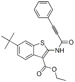 588678-15-3,Benzo[b]thiophene-3-carboxylic acid, 6-(1,1-dimethylethyl)-2-[(1-oxo-3-phenyl-2-propynyl)amino]-, ethyl ester (9CI)