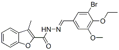 588680-67-5,2-Benzofurancarboxylicacid,3-methyl-,[(3-bromo-4-ethoxy-5-methoxyphenyl)methylene]hydrazide(9CI)