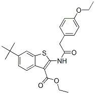 588684-51-9,Benzo[b]thiophene-3-carboxylic acid, 6-(1,1-dimethylethyl)-2-[[(4-ethoxyphenyl)acetyl]amino]-, ethyl ester (9CI)