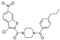 588687-78-9,Piperazine, 1-[(3-chloro-6-nitrobenzo[b]thien-2-yl)carbonyl]-4-(4-propylbenzoyl)- (9CI)