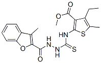 588712-96-3,2-Benzofurancarboxylicacid,3-methyl-,2-[[[4-ethyl-3-(methoxycarbonyl)-5-methyl-2-thienyl]amino]thioxomethyl]hydrazide(9CI)