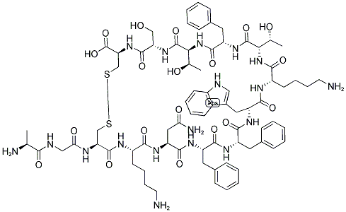 58976-46-8,ALA-GLY-CYS-LYS-ASN-PHE-PHE-D-TRP-LYS-THR-PHE-THR-SER-CYS