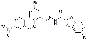 590397-12-9,2-Benzofurancarboxylicacid,5-bromo-,[[5-bromo-2-[(3-nitrophenyl)methoxy]phenyl]methylene]hydrazide(9CI)