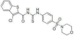 590400-08-1,Benzo[b]thiophene-2-carboxamide, 3-chloro-N-[[[4-(4-morpholinylsulfonyl)phenyl]amino]thioxomethyl]- (9CI)