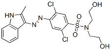 59057-74-8,2,5-dichloro-N,N-bis(2-hydroxyethyl)-4-[(2-methyl-1H-indol-3-yl)azo]benzenesulphonamide