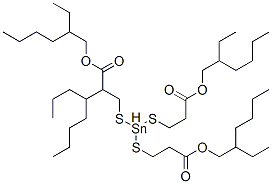 59157-52-7,2-ethylhexyl 12-ethyl-5-[[3-[(2-ethylhexyl)oxy]-3-oxopropyl]thio]-5-octyl-9-oxo-10-oxa-4,6-dithia-5-stannahexadecanoate