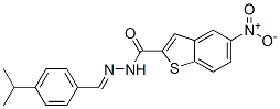 591761-78-3,Benzo[b]thiophene-2-carboxylic acid, 5-nitro-, [[4-(1-methylethyl)phenyl]methylene]hydrazide (9CI)