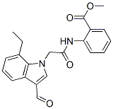593237-21-9,Benzoic acid, 2-[[(7-ethyl-3-formyl-1H-indol-1-yl)acetyl]amino]-, methyl ester (9CI)