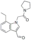 593237-24-2,Pyrrolidine, 1-[(7-ethyl-3-formyl-1H-indol-1-yl)acetyl]- (9CI)