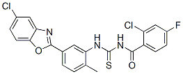 593238-54-1,Benzamide, 2-chloro-N-[[[5-(5-chloro-2-benzoxazolyl)-2-methylphenyl]amino]thioxomethyl]-4-fluoro- (9CI)