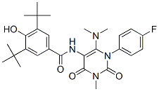595558-89-7,Benzamide,  N-[6-(dimethylamino)-1-(4-fluorophenyl)-1,2,3,4-tetrahydro-3-methyl-2,4-dioxo-5-pyrimidinyl]-3,5-bis(1,1-dimethylethyl)-4-hydroxy-