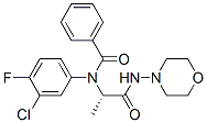 60143-05-7,Benzamide, N-(3-chloro-4-fluorophenyl)-N-[1-methyl-2-(4-morpholinylamino)-2-oxoethyl]-, (S)- (9CI)