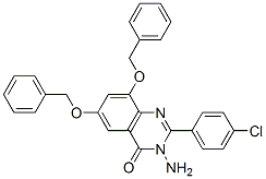 60186-45-0,4(3H)-Quinazolinone,  3-amino-2-(4-chlorophenyl)-6,8-bis(phenylmethoxy)-