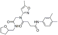 602322-26-9,Butanediamide, N-(3,4-dimethylphenyl)-N-(5-methyl-3-isoxazolyl)-N-[2-oxo-2-[[(tetrahydro-2-furanyl)methyl]amino]ethyl]- (9CI)